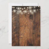 Invitation Rustic Wood String Lights Wedding Evening Party (Dos)