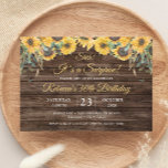 Invitation Rustic Wood Sunflower Surprise fête d'anniversaire<br><div class="desc">Rustic Wood Sunflower Invitation à la fête surprise,  30e anniversaire invitation pour les femmes</div>