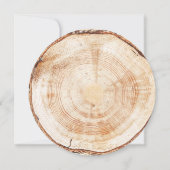Invitation Rustic Woodland Round Wood Slice forest wedding (Dos)