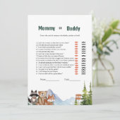 Invitation Rustic Woodland trait de bébé baby shower de jeu C (Debout devant)