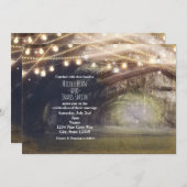 Invitation Rustic Woods Enchanted Forest & Lumières Mariage (Devant / Derrière)