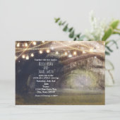 Invitation Rustic Woods Enchanted Forest & Lumières Mariage (Debout devant)