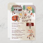 Invitation Rustic Woodsy laisse aller Camping Fête du 21e ann<br><div class="desc">Vous et vos amis aurez une explosion tout en prenant des distances en toute sécurité lors de ce voyage de camping amusant en plein air sur le thème "Let's Go Camping" design 21st Birthday Party week-end de fête. Conception composite par Holiday Hearts Designs (droits réservés).</div>