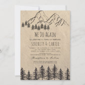 Invitation Rustic Woodsy Mountain Vow Renouvellement Invitati (Devant)