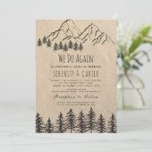 Invitation Rustic Woodsy Mountain Vow Renouvellement Invitati (Debout devant)