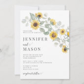 Invitation Rustic Yellow Flowers Sunflower Garden Wedding (Devant)