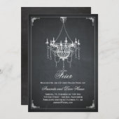 Invitation Rustikaler Kronleuchter Party-Einladungen (Devant / Derrière)