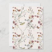 Invitation Rustique 100e anniversaire Jardin Fleur sauvage de (Dos)