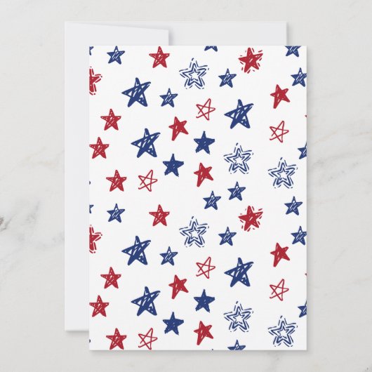 Invitation Rustique 4 juillet BBQ (Dos)