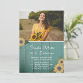 Invitation Rustique 50 et fabuleux | Sunflower Green Annivers (Debout devant)
