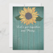 Invitation Rustique 50 et fabuleux | Sunflower Green Annivers (Dos)