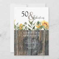 Rustique 50 & Fabuleux Sunflower Anniversaire