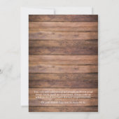 Invitation Rustique 50e anniversaire de Mariage Floral (Dos)