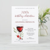 Invitation Rustique 70e anniversaire Red Wine Surprise Party (Debout devant)