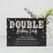 Invitation Rustique Adulte Double Anniversaire (Debout devant)