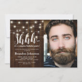 Invitation Rustique Adulte Surprise Anniversaire Photo (Devant)