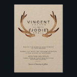 Invitation Rustique Antler Watercolor Wedding<br><div class="desc">Par Honey & Birch Studios</div>