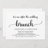 Invitation Rustique après le Mariage Elopement Brunch (Devant / Derrière)