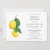 Invitation Rustique Aquarelle Citron nuptiale Douc (Devant)