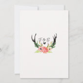 Invitation Rustique aquarelle Floral Boho Hunt est au-dessus  (Dos)