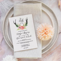 Rustique aquarelle Floral Boho Hunt est au-dessus 