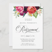 Invitation Rustique Aquarelle Floral Retraite Party (Devant)