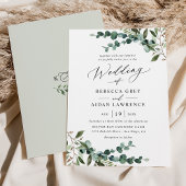 Invitation Rustique aquarelle Mariage de verdure