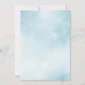 Invitation Rustique aquarelle rayures nautique mariage plage  (Dos)