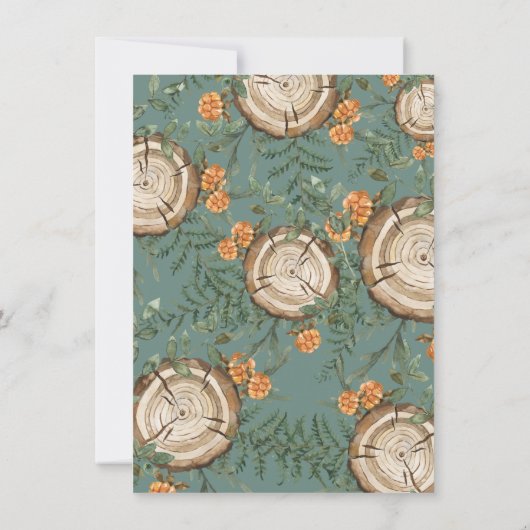 Invitation Rustique Aquarelle Wild Un Anniversaire fête (Dos)