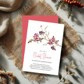 Invitation Rustique Automne Aquarelle Nuptiale Douche Invitat