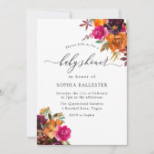 Invitation Rustique Automne Automne Aquarelle Baby shower Flo (Devant)
