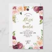 Invitation Rustique Automne Automne Maple Élégant Mariage (Devant)