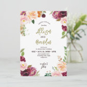 Invitation Rustique Automne Automne Maple Élégant Mariage (Debout devant)