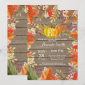 Invitation Rustique Automne Bridal Showback (Devant / Derrière)