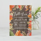 Invitation Rustique Automne Bridal Showback (Debout devant)