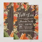 Invitation Rustique Automne Bridal Showback (Devant / Derrière)