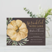 Invitation Rustique Automne Citrouille Baby Sprinkle Douche (Debout devant)