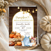Invitation Rustique Automne Citrouille Brews & Diapers Baby s