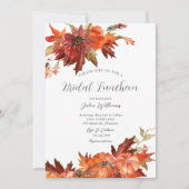 Invitation Rustique Automne Citrouille Bridal Luncheon Mariag (Devant)