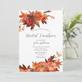 Invitation Rustique Automne Citrouille Bridal Luncheon Mariag (Debout devant)