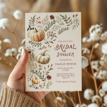 Invitation Rustique Automne Citrouille Douche nupt