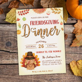 Invitation Rustique Automne Citrouille Gobble Friendsgiving D