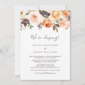 Invitation Rustique Automne Élégante Réception Florale Elopem (Devant)