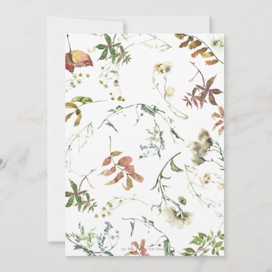 Invitation Rustique Automne Elephant Genre Baby shower neutre (Dos)