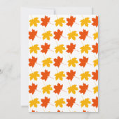 Invitation Rustique Automne Feuilles Automne Floral 60e anniv (Dos)