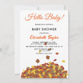 Invitation Rustique Automne Feuilles Boho Automne Baby shower (Devant)