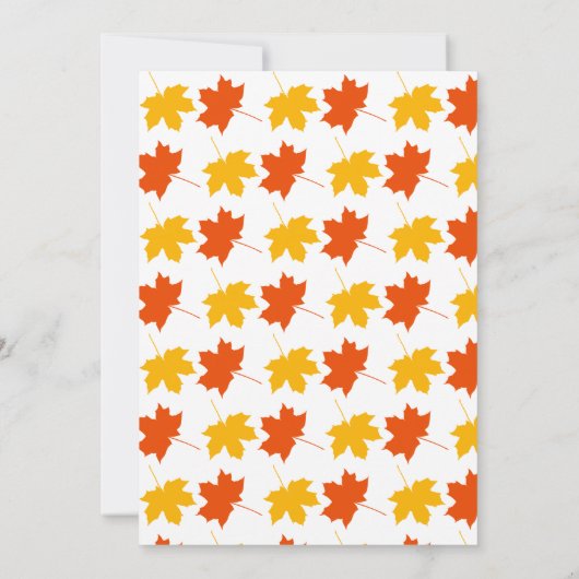 Invitation Rustique Automne Feuilles Boho Automne Baby shower (Dos)