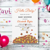 Invitation Rustique Automne Feuilles Boho Automne Baby shower