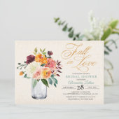 Invitation Rustique Automne Floral Automne nuptiale Incitatio (Debout devant)