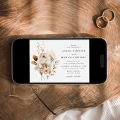 Invitation Rustique Automne Floral Bouquet Mariage